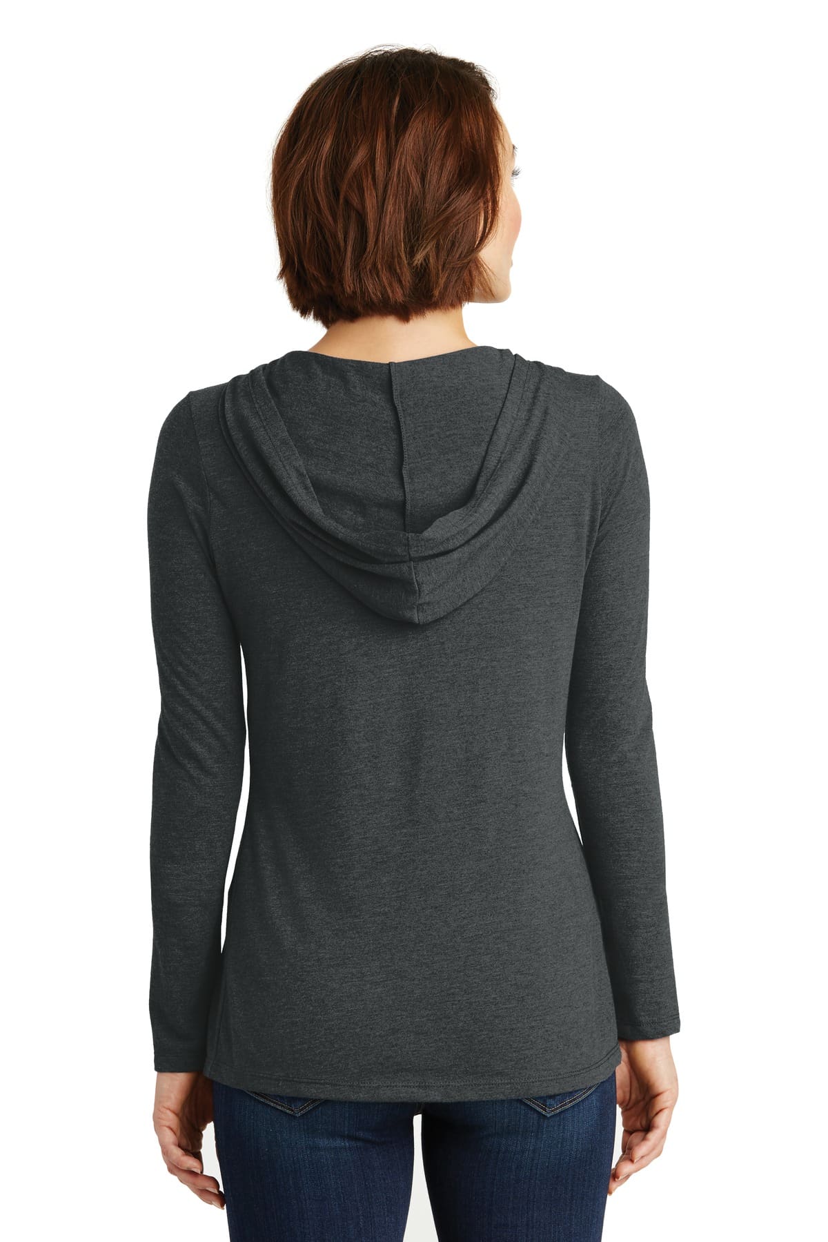 District Women's Perfect Tri Long Sleeve Hoodie. DM139L - Image 2