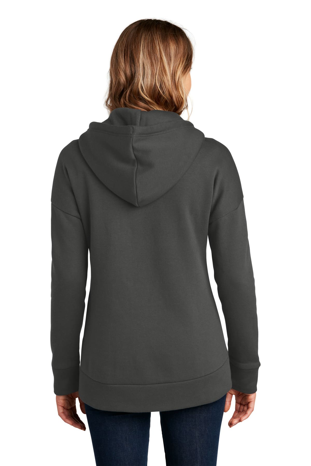 District  Women's Perfect Weight  Fleece Drop Shoulder Full-Zip Hoodie DT1104 - Image 2