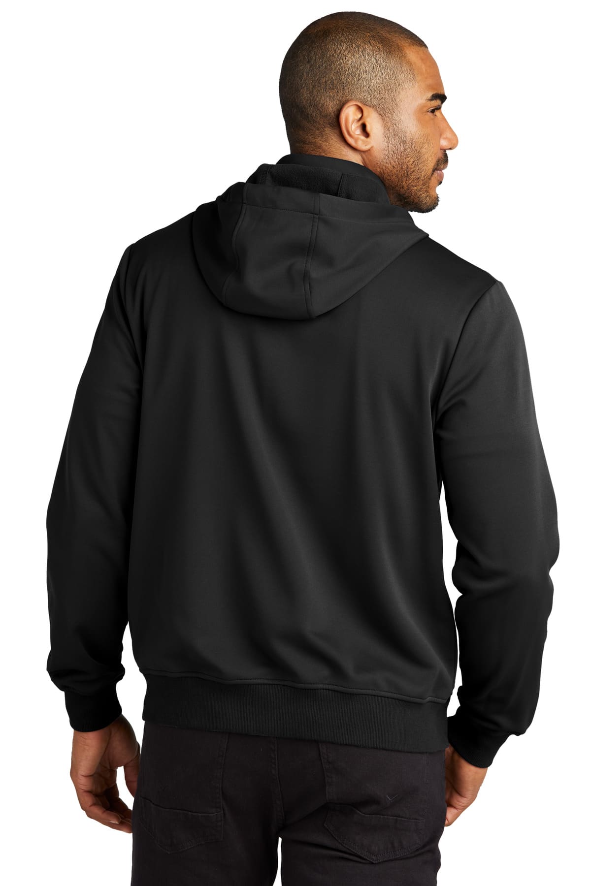 Port Authority Smooth Fleece Hooded Jacket F814 - Image 2