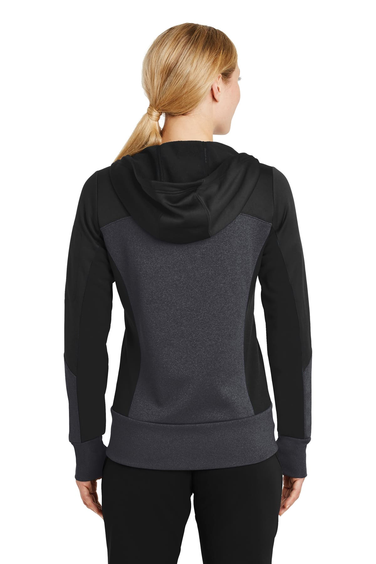 Sport-Tek Ladies Tech Fleece Colorblock Full-Zip Hooded Jacket. LST245 - Image 2